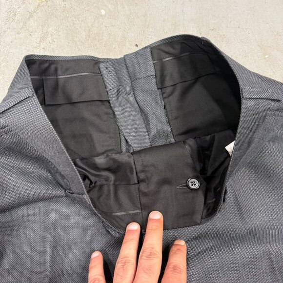 Spier & Mackay Dress Pants Grey Wool Trousers Birdseye 32x26 - Picture 4 of 9